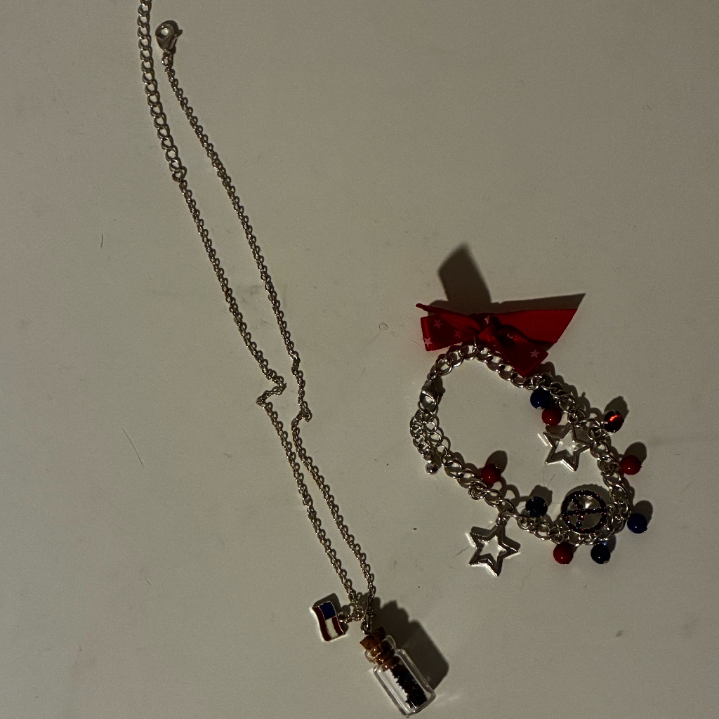 Fourth Of July / Patriot Necklace And Bracelet Set